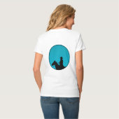 T-shirt Cowboy Silhouette on Turquoise (Dos entier)