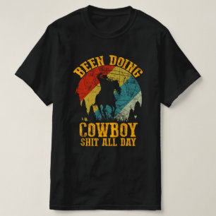 T-shirt cowboy style vintage fait du cowboy toute la journ