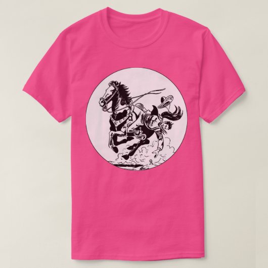 T-shirt cowboy tombant du cheval (Design devant)