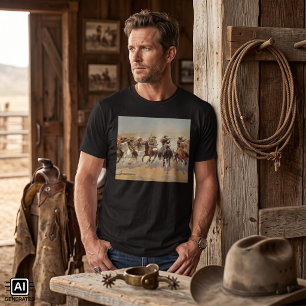 T-shirt Cowboys d'antan, La Ruée vers le Bois par Remingto