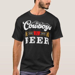 T-shirt Cowboys Et Bière Vibe Vintage Western Boire T S