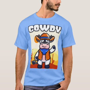 T-shirt Cowdy Funny Costume de vache cow-boy Western Ranch