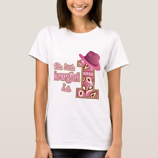 T-shirt Cowgirl 1er anniversaire (Devant)