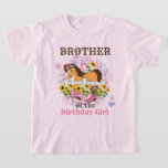 T-shirt Cowgirl Birthday Party chemise Brother<br><div class="desc">Célébrez l'anniversaire avec ce t-shirt spécial,  design spécial et personnalisé</div>