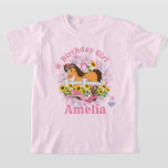 T-shirt Cowgirl Birthday Party chemise Horse Rodeo<br><div class="desc">Célébrez l'anniversaire avec ce t-shirt spécial,  design spécial et personnalisé</div>