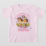 T-shirt Cowgirl Birthday Party chemise Horse Rodeo<br><div class="desc">Célébrez l'anniversaire avec ce t-shirt spécial,  design spécial et personnalisé</div>