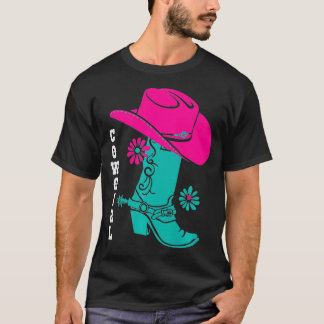 T-shirt Cowgirl Boot Western Rodeo Cowgirls Cowboy