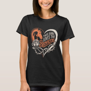 T-shirt Cowgirl céleste Boho Western Bronco Cheval & Lune