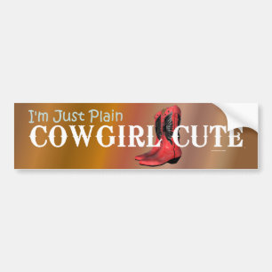 T-SHIRT Cowgirl Cute Bumpersticker
