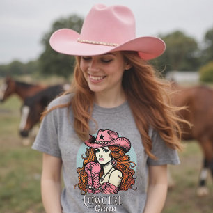 T-shirt Cowgirl Glam Rose Coquette Rodeo Diva
