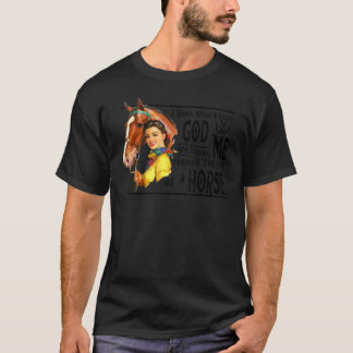 T-shirt Cowgirl je souris quand je surprends Dieu en train