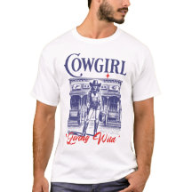 T-shirt Cowgirl Living Wild West