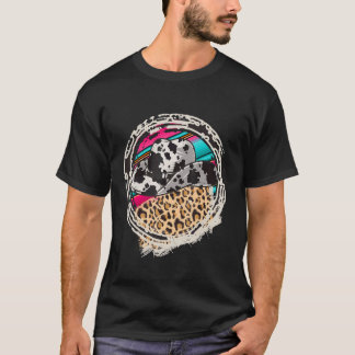 T-shirt COWGIRL Motif Imprimé Serape Cow Léopard Rodeo 4