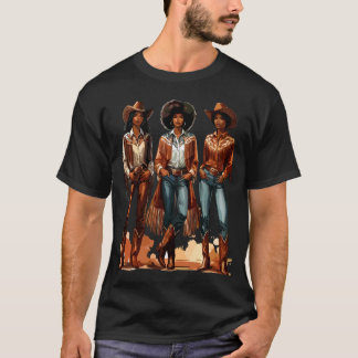 T-shirt Cowgirl Noire Rodeo Melanine