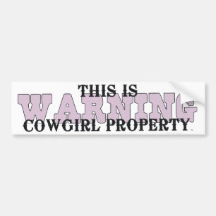 T-SHIRT Cowgirl Property Bumpersticker