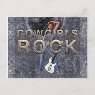 T-SHIRT Cowgirl Rock Briefkaart
