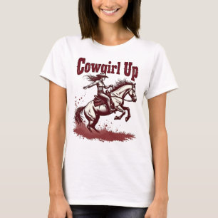 T-shirt Cowgirl Up Tee - Chemise graphique Western Rodeo