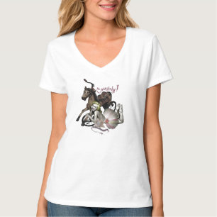 T-shirt Cowgirly Vintage Cowgirl & Hobby Horse V-Cou