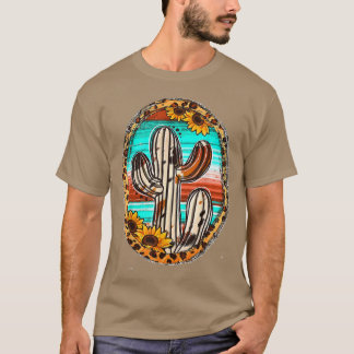 T-shirt Cowhide Teas Cactus Serape Western Rodeo Cowgirl H