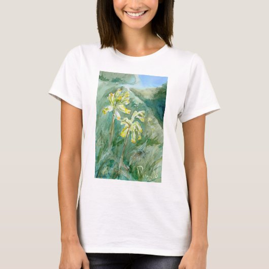 T-shirt Cowslips Primula veris (Devant)