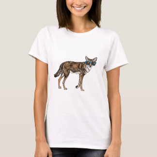T-shirt Coyote drôle de hippie avec des lunettes de soleil