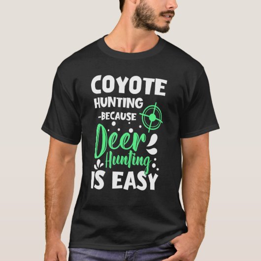 T-shirt coyote hunting designs for coyote hunter and coyot (Devant)
