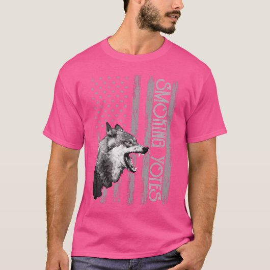 T-shirt Coyote Hunting Usa Apparel American Flag Hunter Us (Devant)