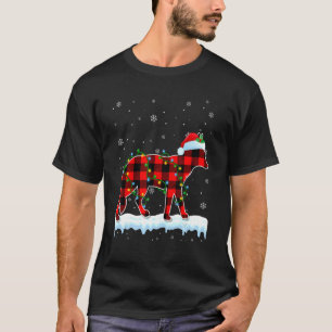 T-shirt Coyote Noël Santa Chapeau mignon Animaux Noël Ligh