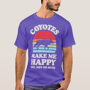 T-shirt Coyotes me rendent heureux Sunset Retro pour homme