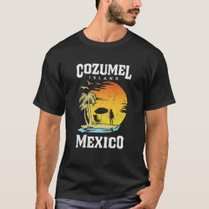 T-shirt Cozumel Mexico Plages Retro Cool Distressed Graphi