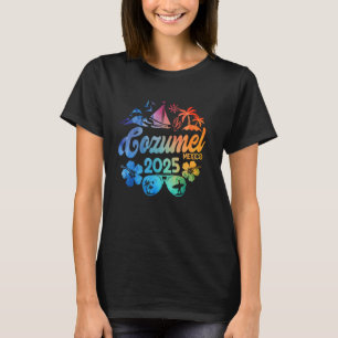 T-shirt Cozumel Mexique 2025 Tie Dye Vacation Souvenir Mat