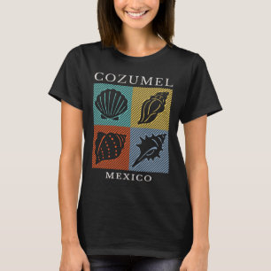 T-shirt Cozumel Mexique Coloré Rétro Throwck Garçons Fille