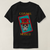 T-shirt Cozumel Mexique Sugar Crâne Ace des pique Souvenir (Design devant)