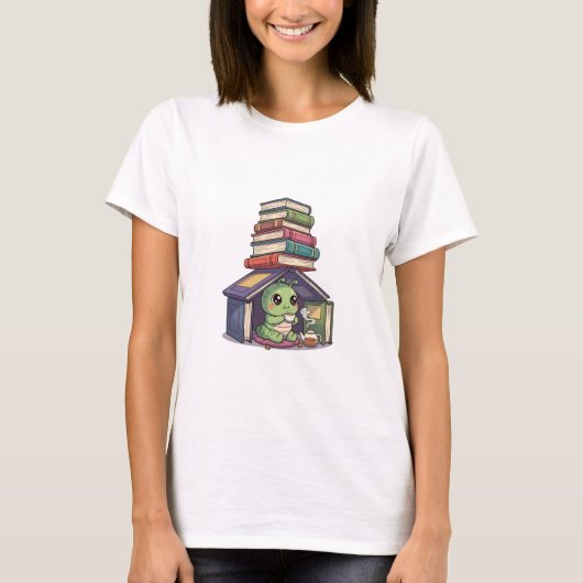 T-shirt Cozy Bookworm's Tea Time Hideaway (Devant)