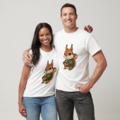 T-shirt Cozy Cute Squirrel Wearing Green Knitted Sweater (Unisexe)