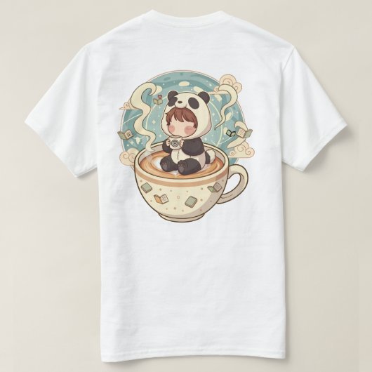 T-shirt Cozy Panda Coffee Men's Graphic Tee (Design dos)