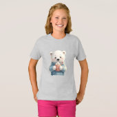 T-shirt Cozy Polar Bear Cub – Kids Christmas Tee (Devant entier)