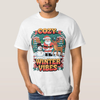 T-shirt Cozy Winter Vibes Unisex T-Shirt, Holiday Shirt, C