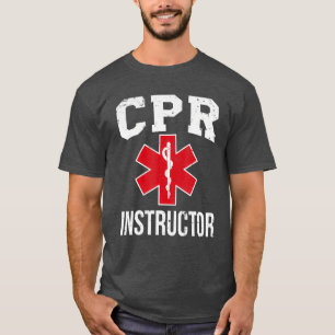 T-shirt CPR Instructor Red Star Of Life EMS design Medic