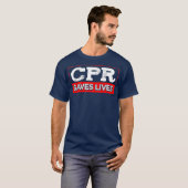 T-shirt CPR Sauve des vies Services d'urgence paramédicaux (Devant entier)