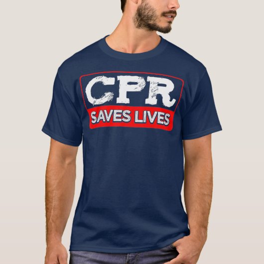 T-shirt CPR Sauve des vies Services d'urgence paramédicaux (Devant)