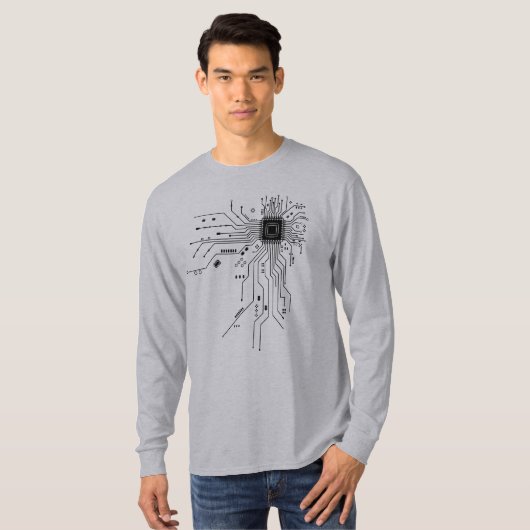 T-shirt CPU Chip Circuit PCB Design Tech Lovers Computer (Devant entier)
