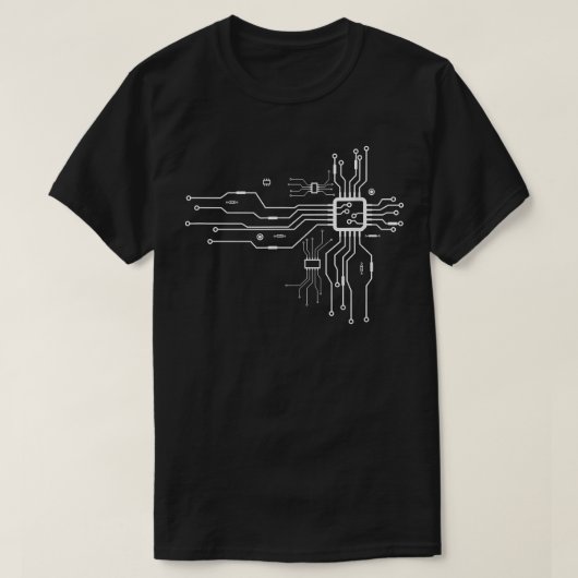 T-shirt CPU Heart chipset board électrique électronique en (Design devant)