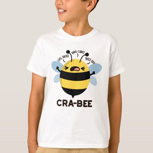 T-shirt Cra-bee Funny Crabby Bee Pun (Devant)