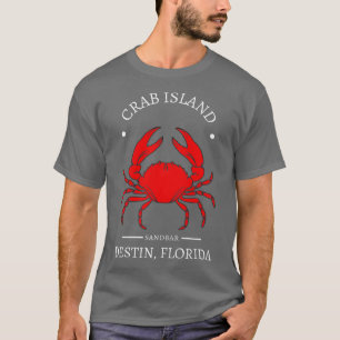 T-shirt Crab Island Destin Floride Sandbar Souvenir