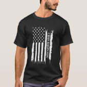 T-shirt Crab Rangoon États-Unis en détresse avec drapeau a (Devant)