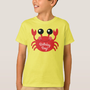 T-shirt Crabe Anniversaire Garçon Cute Cartoon Enfants T-s