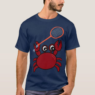 T-shirt Crabe Badminton Kawaiii T