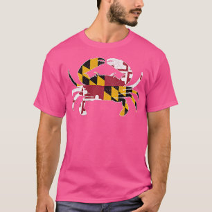 T-shirt Crabe bleu du Maryland Crabe Vintage Drapeau du Ma