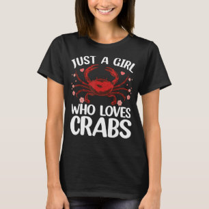 T-shirt Crabe cool Pour Femmes Filles Crabe Manger Lover L